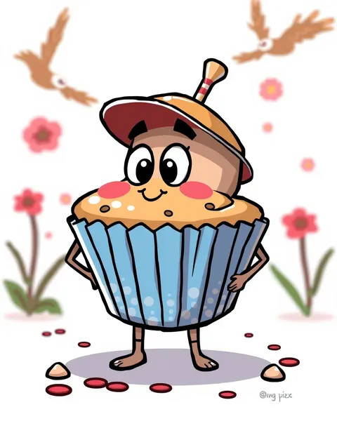 Image de cartoon de muffin : description de l'image de cartoon de muffin