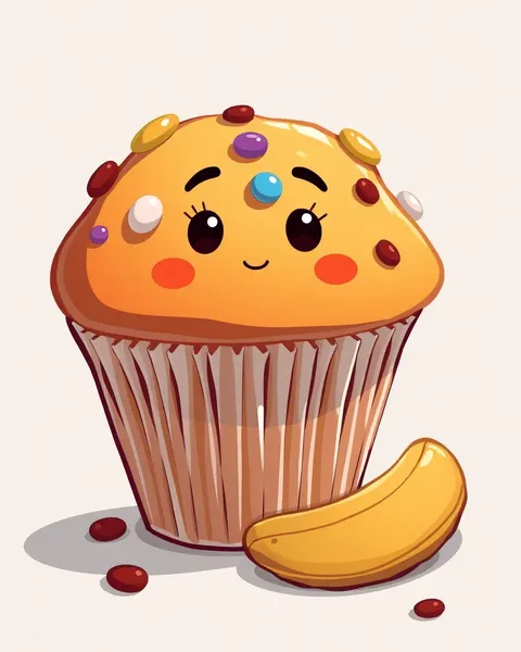 Image de cartoon de muffin : description de l'image de cartoon de muffin