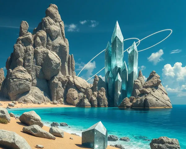 Image de cristal d'Atlantis stockée en fichier PNG