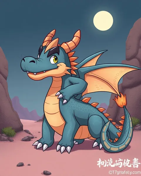 Image de dragon de cartoon créée