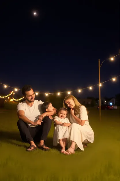 Image de famille, scène de nuit