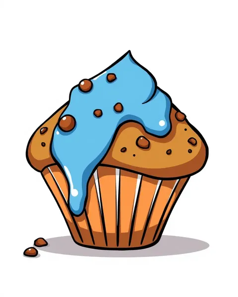 Image de gâteau de cartoon de muffin