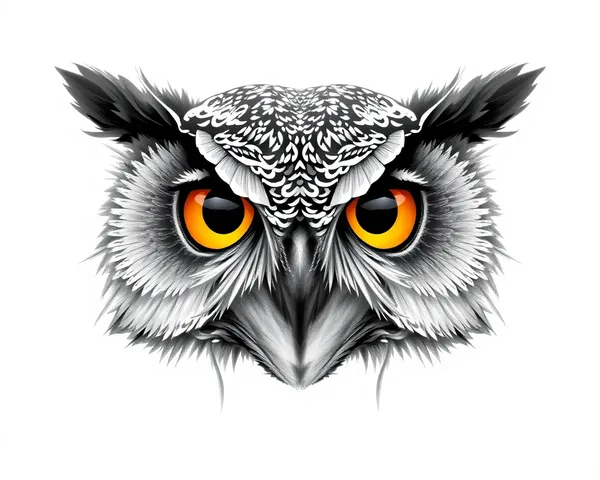 Image de l'oiseau hibou sage en format PNG