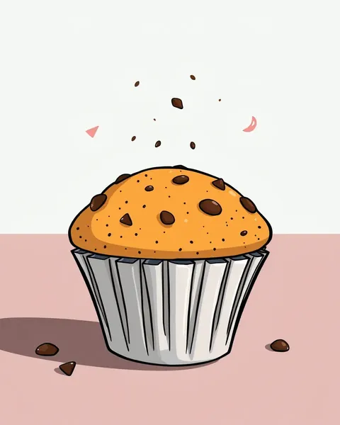 Image de muffin de cartoon