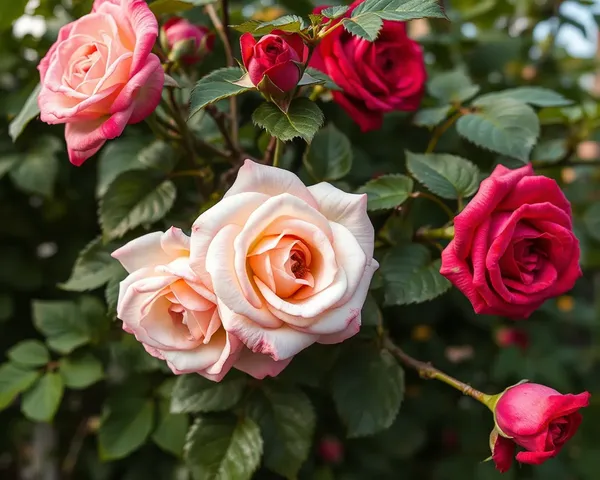 Image de roses sur une vigne en PNG