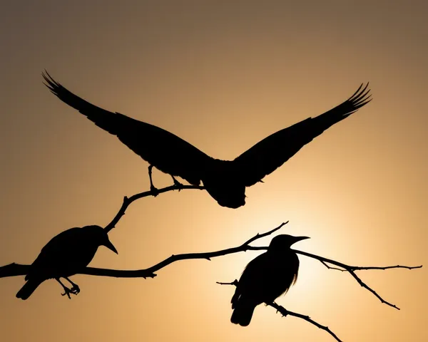 Image de silhouettes d'oiseaux disponible en téléchargement PNG