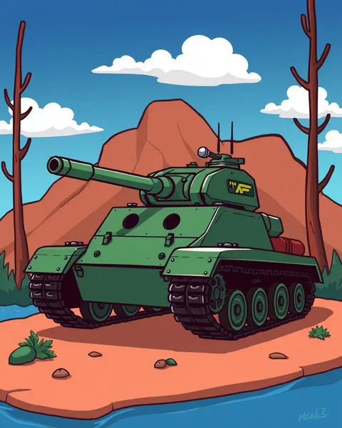 Image de tank en cartoon