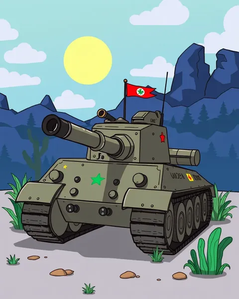 Image de tank en cartoon