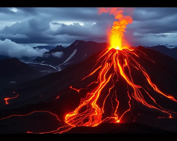 Image de volcan libre en format PNG disponible pour téléchargement