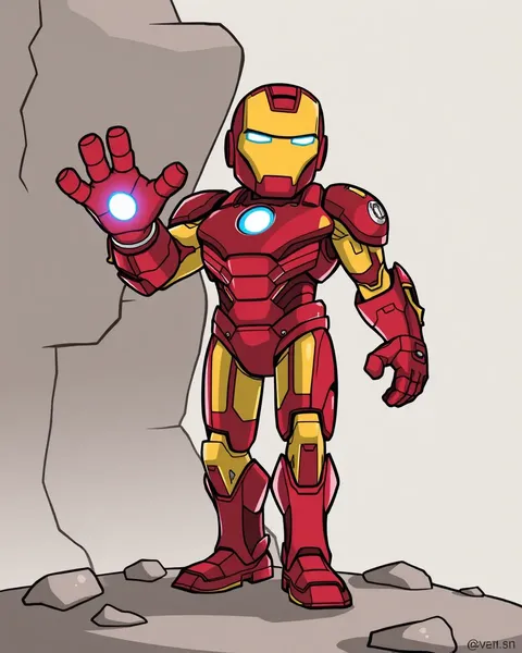 Image du cartoon Iron Man : image du cartoon Iron Man