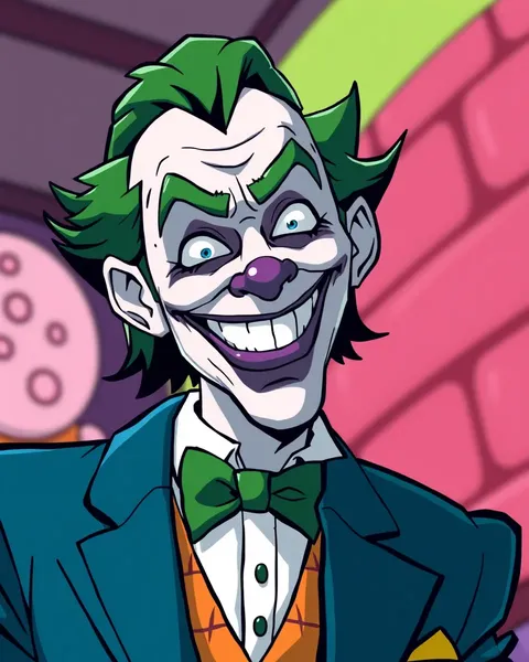 Image du cartoon du Joker met en valeur l'esprit malicieux du clown