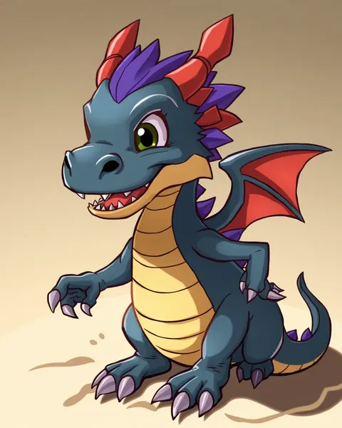 Image du dragon en cartoon