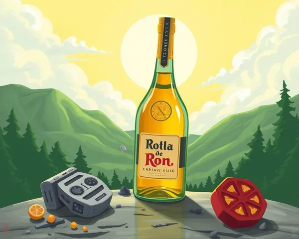 Image graphique de bouteille de Ron Cartavio identifiée en PNG