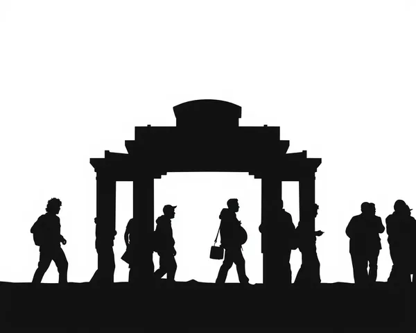 Image silhouette de personnes PNG trouvée