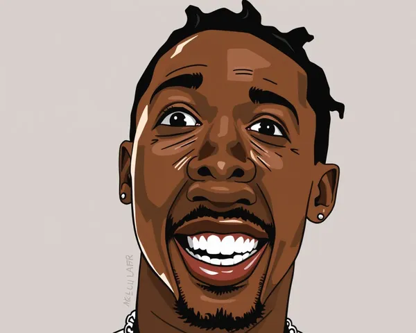 Image unique combinant le visage de Kendrick Lamar en format PNG