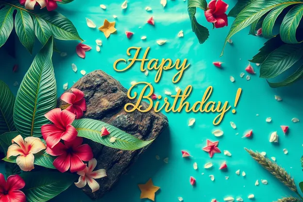 Images Tropicales Vivantes pour un Anniversaire Joyeux