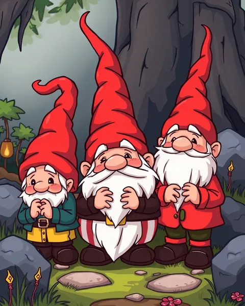 Images colorées de Gnomes Cartoon