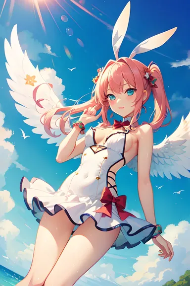 Images d'ange anime illustrent les réalmes spirituels