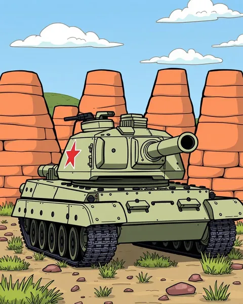 Images d'animaux de tank en cartoon pour projets d'animation