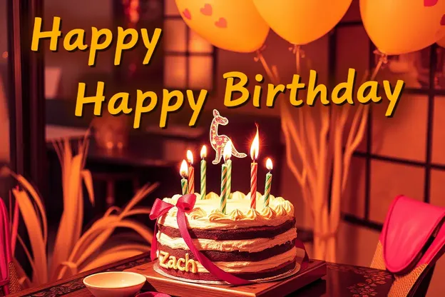 Images d'anniversaire heureux pour Zach, moments joyeux et vibrants