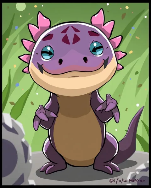 Images d'axolotl de cartoon en qualité HD