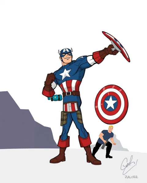 Images de Captain America : personnages de cartoon