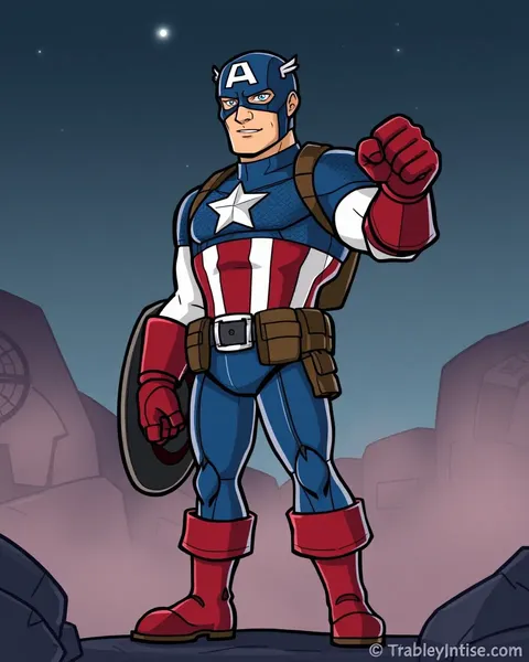 Images de Captain America en cartoon : clip art