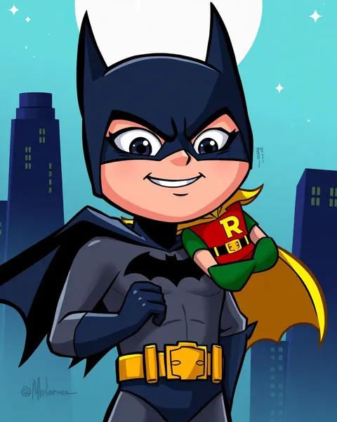 Images de Cartoon de Batman et de Robin de haute qualité