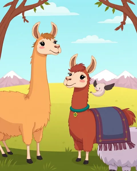 Images de Cartoon de Lamas : Images de Cartoon de Llama