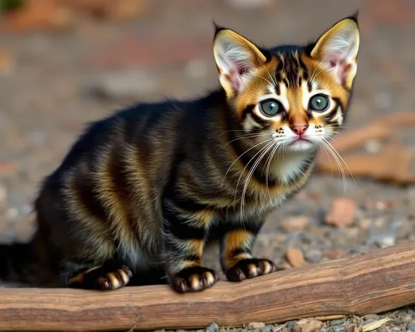 Images de Chat à Queue Annelée pour Utilisation Éducative