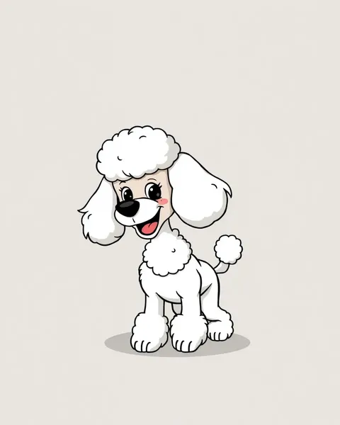 Images de Chiens de Poodle en Dessin Animé : Illustrations Whimsy Whimsy