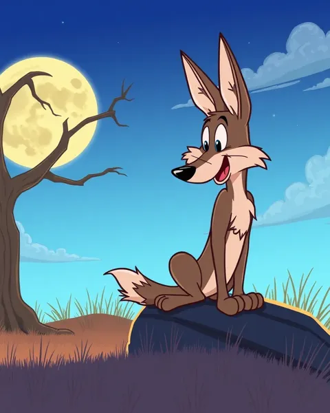 Images de Coyote en Cartoons : Illustrations Numériques Vivantes