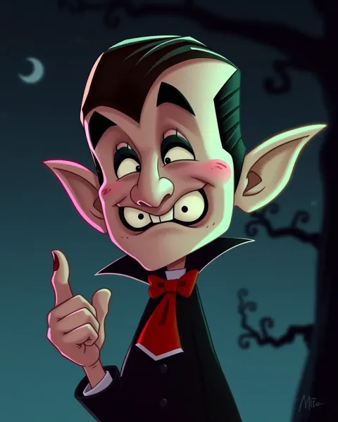 Images de Dracula en bande dessinée dans des films d'animation