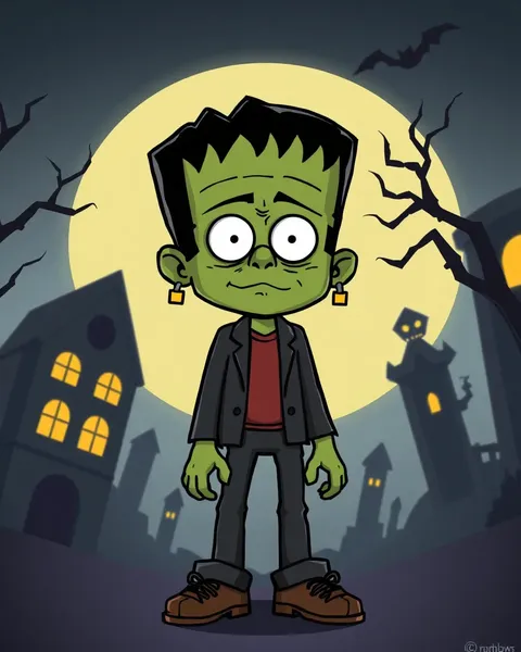 Images de Frankenstein en cartoon : un divertissement fantastique