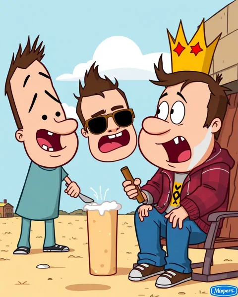 Images de Jackass cartoon avec un ajout d'humour