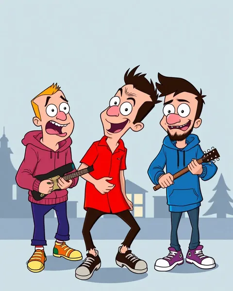 Images de Jackass de cartoon avec des scènes folles