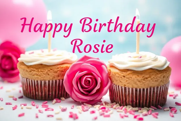 Images de Joyeux Anniversaire avec des personnages de cartoon mignons pour Rosie