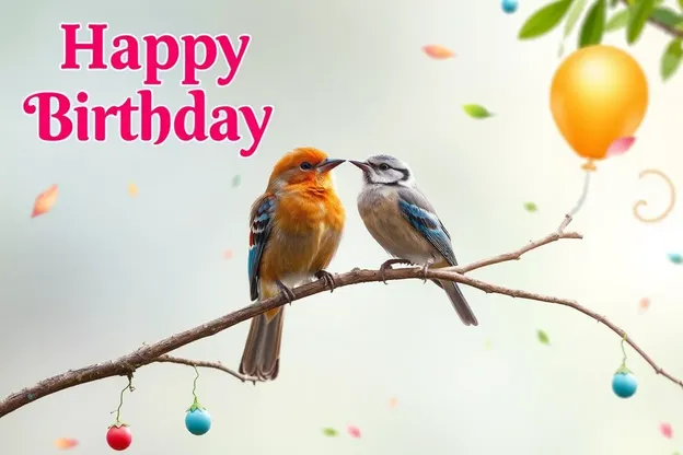 Images de Joyeux Anniversaire des Oiseaux en Images Colorées pour Unir la Joie