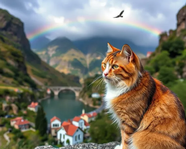 Images de Pont de l'Arc-en-Ciel des Chatons : Symbole d'Amour