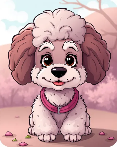 Images de Poodle en Cartoon pour Utilisation Commerciale