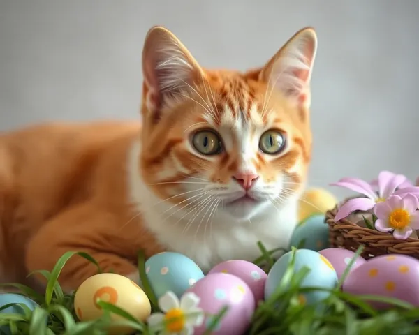 Images de Pâques de Chat : Un Traité de Fête Whimsical