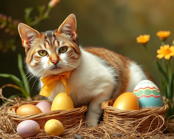 Images de Pâques des chats : une occasion festive et amusante