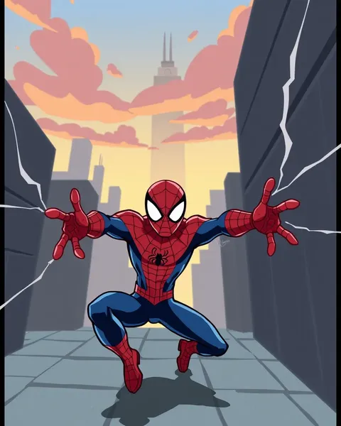 Images de Spiderman animé : Héros classique de la toile