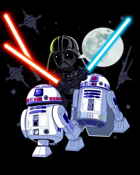 Images de Star Wars de cartoon : personnages icônes dans les cartoons