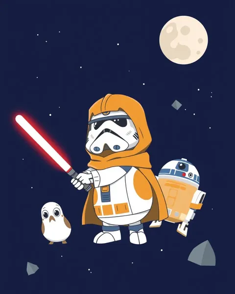 Images de Star Wars de cartoons : explorer des paysages galactiques