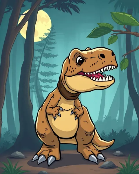 Images de T Rex de cartoon : divertissement