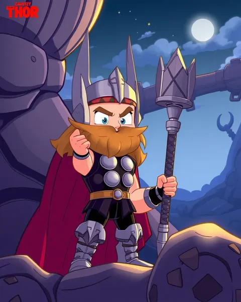 Images de Thor de cartoon : aventures animées de Dieu de Marvel