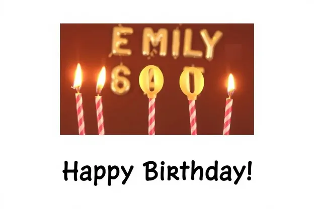 Images de anniversaire colorées pour Emily