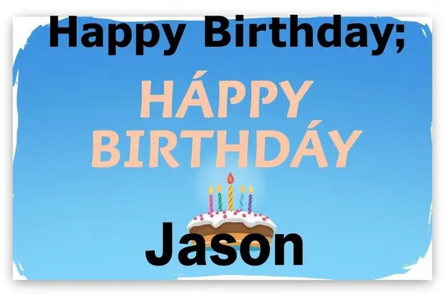 Images de anniversaire heureux pour Jason pour apporter un sourire