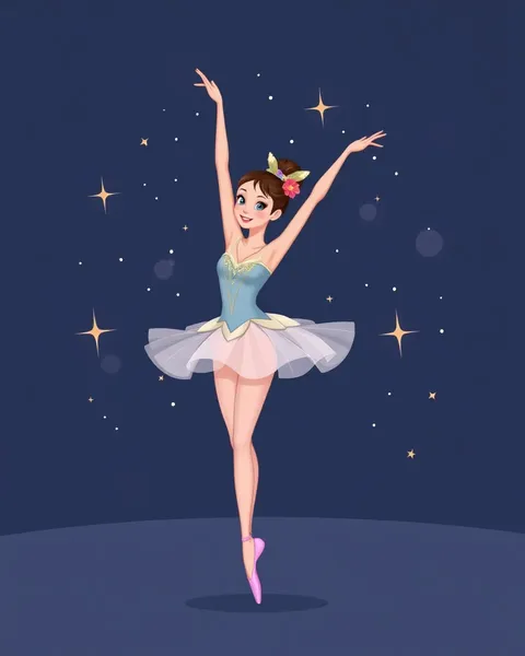 Images de ballerine de cartoon : illustrations whimsicales